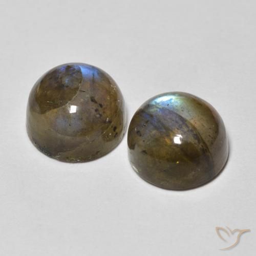 Labradorite Gemstones in 7 mm (calibrated) Size for Sale, Labradorite Stones in Multicolor Color