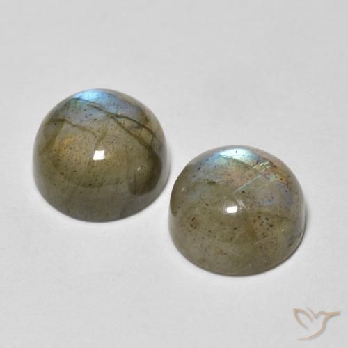 Labradorite Gemstones in 7 mm (calibrated) Size for Sale, Labradorite Stones in Multicolor Color