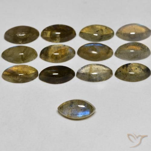 0.71ct Natural Multicolor Labradorite, Marquise, Transparent
