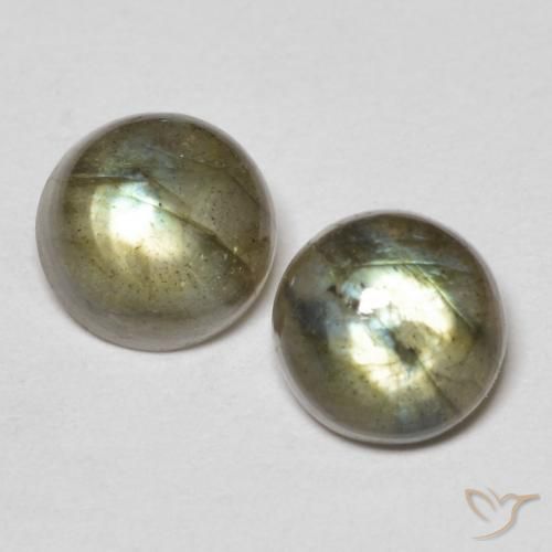 2.1 ct Round Labradorite, 6.1 mm From Madagascar, Photo A
