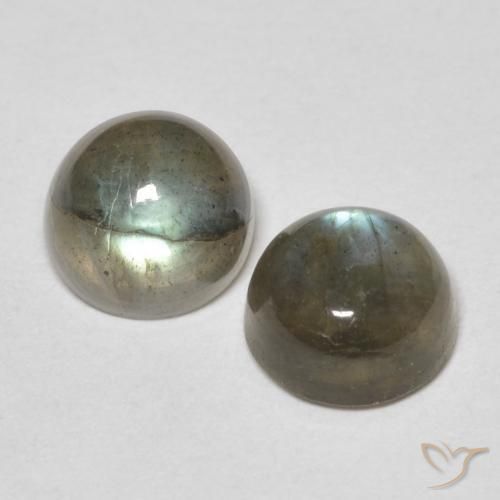 2.15 ctw Multicolor Labradorite Stones, Natural Labradorite in Round Cabochon Shape for Sale