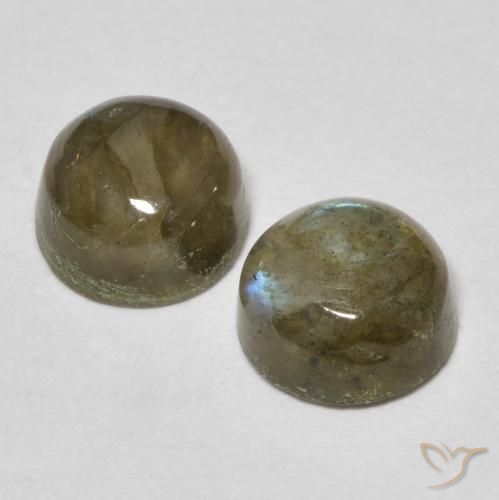 Labradorite Gemstones in 6.5 mm (calibrated) Size for Sale, Labradorite Stones in Multicolor Color
