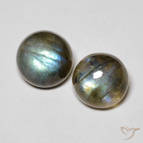 3.1 ct Round Labradorite, 7.1 mm From Madagascar, Photo A