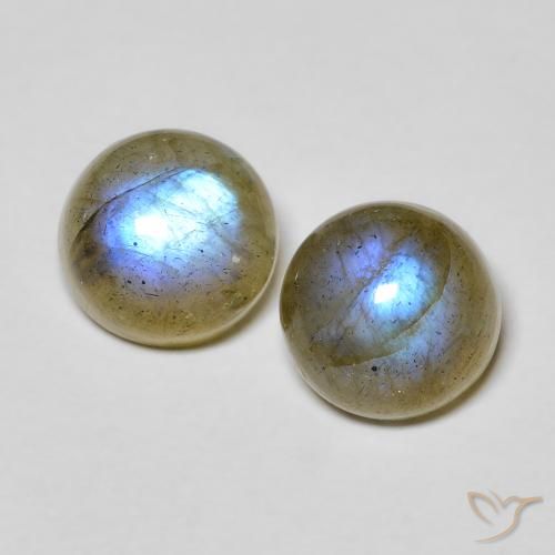 3.74 ct Round Labradorite, 7.2 mm From Madagascar, Photo A