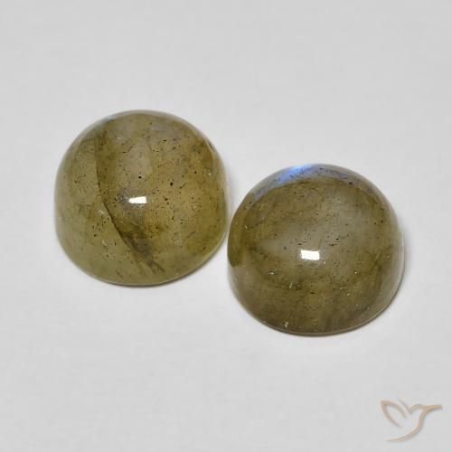 Labradorite Gemstones in 7 mm (calibrated) Size for Sale, Labradorite Stones in Multicolor Color