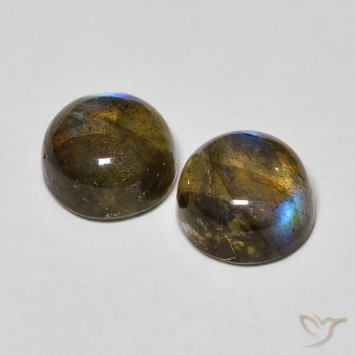 Labradorite Gemstones in 7 mm (calibrated) Size for Sale, Labradorite Stones in Multicolor Color