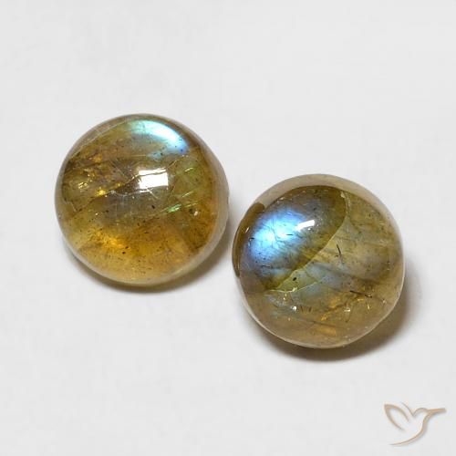 1.98ctw Natural Multicolor Labradorite, Round, Translucent