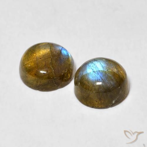 Labradorite Gemstones in 6 mm (calibrated) Size for Sale, Labradorite Stones in Multicolor Color