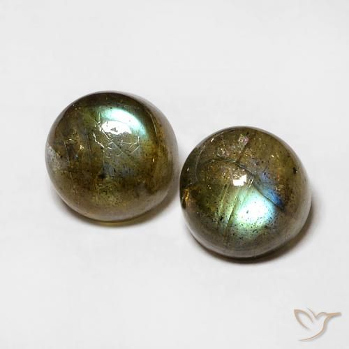 2.43ctw Natural Multicolor Labradorite, Round, Translucent