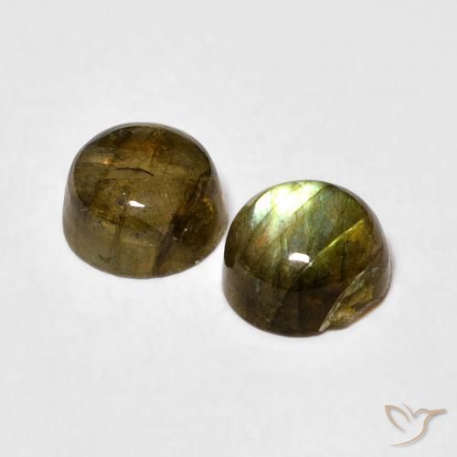 Labradorite Gemstones in 6 mm (calibrated) Size for Sale, Labradorite Stones in Multicolor Color