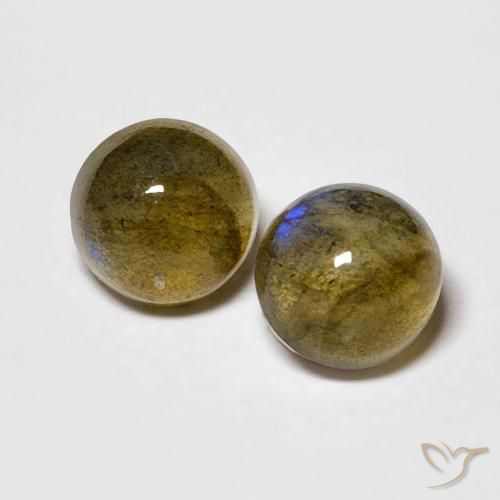 1.14 ct Round Labradorite, 5 mm From Madagascar, Photo A
