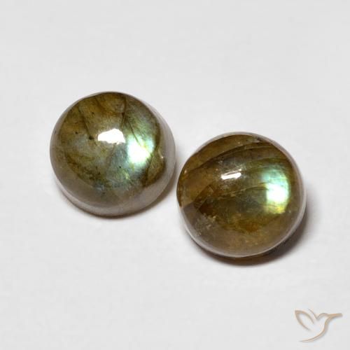 2.38 ct Round Labradorite, 6.3 mm From Madagascar, Photo A