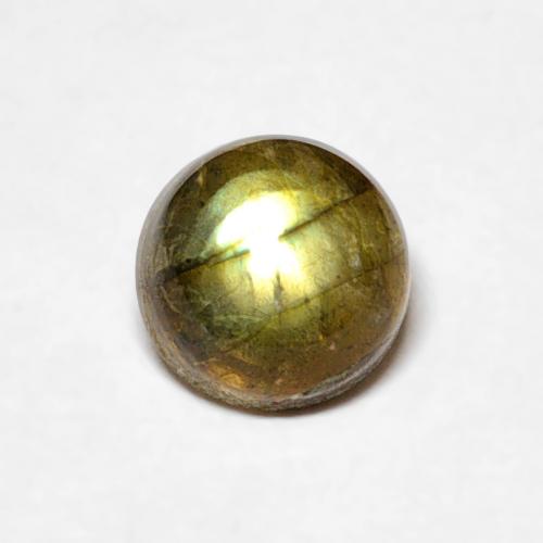 0,65ct Cabochon rotondo multicolore Labradorite dal Madagascar, Dimension 5,1mm, Natural non trattati Gemstone, Translucent Clarity, 1 piece Labradorite in Multicolore Color, Mohs Hardness of 6 - 6,5, Photo A