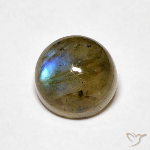 1.12 ct Multicolor Labradorite Stone, Natural Labradorite in Round Cabochon Shape for Sale