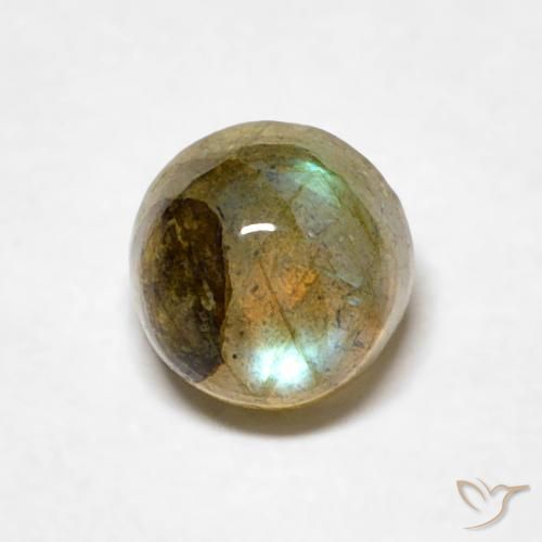 0.80ct Natural Multicolor Labradorite, Round, Translucent