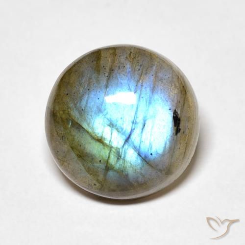 4.89ct Natural Multicolor Labradorite, Round, Translucent, Photo A