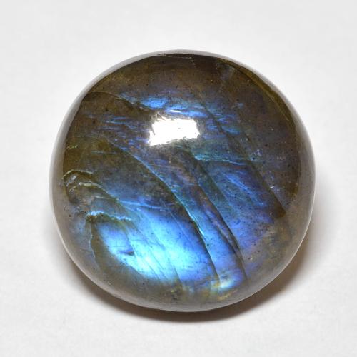 16.87 ct Round Labradorite, 17.2 mm From Madagascar, Photo A
