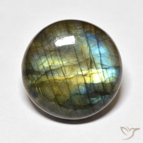 22.41 ct Round Labradorite, 19.3 mm From Madagascar, Photo A