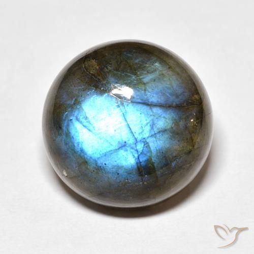 20.64 ct Round Labradorite, 17.1 mm From Madagascar, Photo A