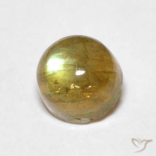 0.79 ct Multicolor Labradorite Stone, Natural Labradorite in Round Cabochon Shape for Sale