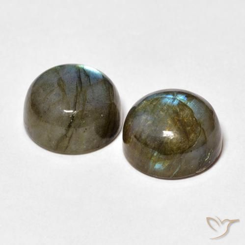 Labradorite Gemstones in 9 mm (calibrated) Size for Sale, Labradorite Stones in Multicolor Color