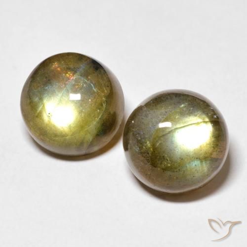10.14ctw Natural Multicolor Labradorite, Round, Translucent