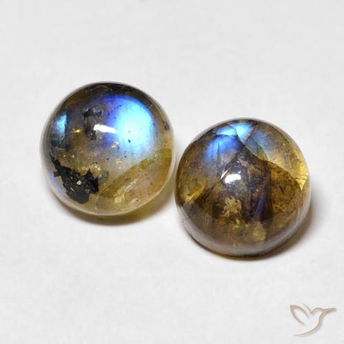 3.63ctw Natural Multicolor Labradorite, Round, Translucent