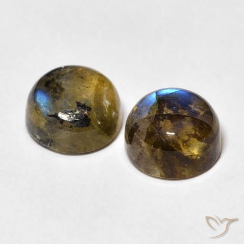 Labradorite Gemstones in 7 mm (calibrated) Size for Sale, Labradorite Stones in Multicolor Color