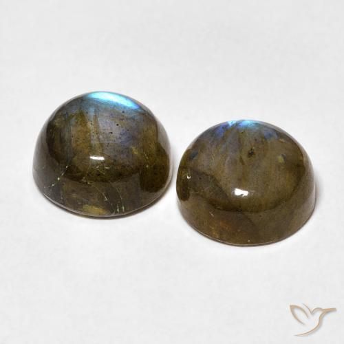 Labradorite Gemstones in 8 mm (calibrated) Size for Sale, Labradorite Stones in Multicolor Color