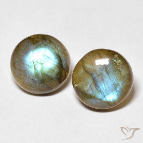 7.4 ct Round Labradorite, 10.1 mm From Madagascar, Photo A