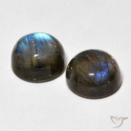 Labradorite Gemstones in 9 mm (calibrated) Size for Sale, Labradorite Stones in Multicolor Color