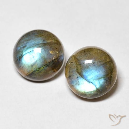 7.43ctw Natural Multicolor Labradorite, Round, Translucent