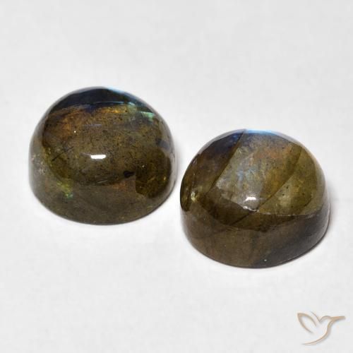 Labradorite Gemstones in 9 mm (calibrated) Size for Sale, Labradorite Stones in Multicolor Color