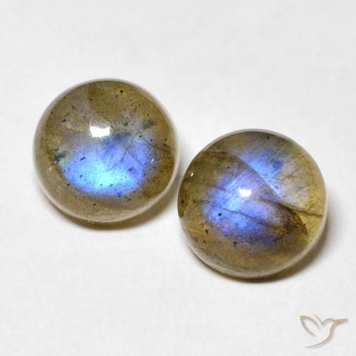 3.71 ct Round Labradorite, 7.2 mm From Madagascar, Photo A