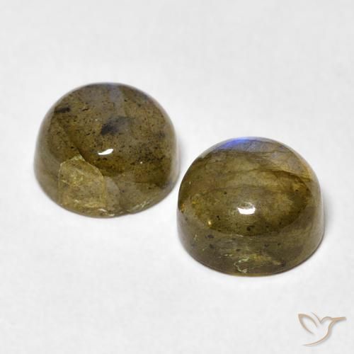 Labradorite Gemstones in 7 mm (calibrated) Size for Sale, Labradorite Stones in Multicolor Color