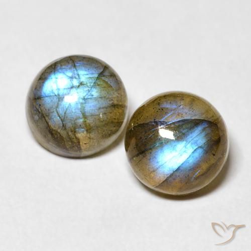 3.64ctw Natural Multicolor Labradorite, Round, Translucent