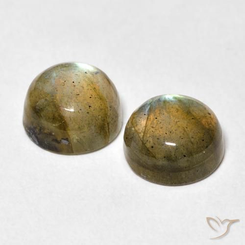 Labradorite Gemstones in 7 mm (calibrated) Size for Sale, Labradorite Stones in Multicolor Color