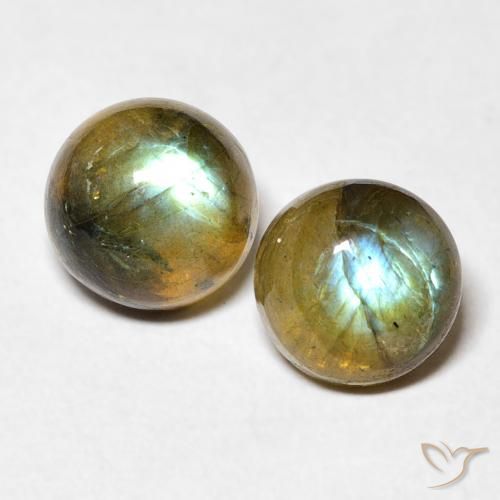 3.74 ct Round Labradorite, 7.4 mm From Madagascar, Photo A