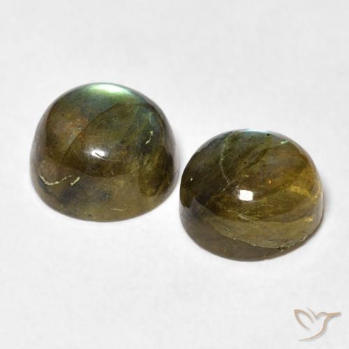 Labradorite Gemstones in 7.5 mm (calibrated) Size for Sale, Labradorite Stones in Multicolor Color