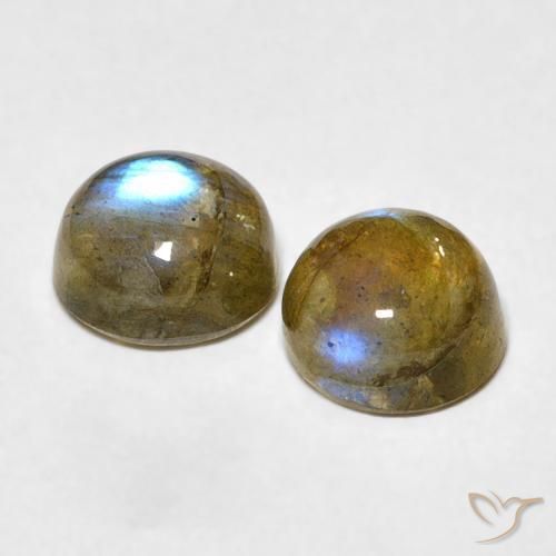 Labradorite Gemstones in 6.5 mm (calibrated) Size for Sale, Labradorite Stones in Multicolor Color