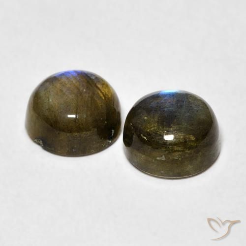 Labradorite Gemstones in 7 mm (calibrated) Size for Sale, Labradorite Stones in Multicolor Color