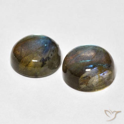Labradorite Gemstones in 11 mm (calibrated) Size for Sale, Labradorite Stones in Multicolor Color