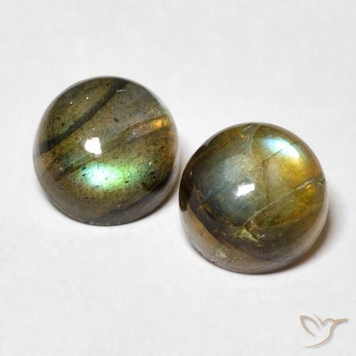 3.66ctw Natural Multicolor Labradorite, Round, Translucent