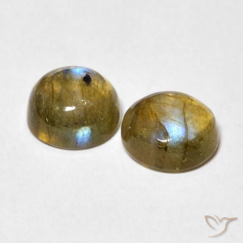 Labradorite Gemstones in 7 mm (calibrated) Size for Sale, Labradorite Stones in Multicolor Color