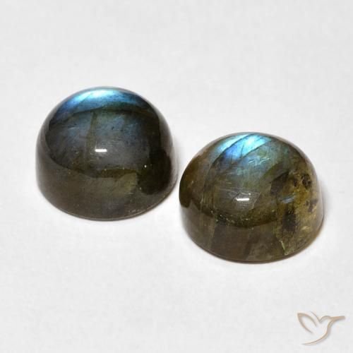 Labradorite Gemstones in 8 mm (calibrated) Size for Sale, Labradorite Stones in Multicolor Color