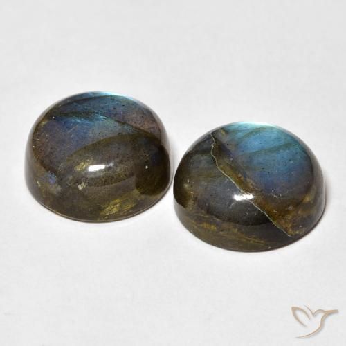 Labradorite Gemstones in 13 mm (calibrated) Size for Sale, Labradorite Stones in Multicolor Color