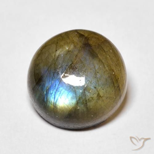 5.91ct Natural Multicolor Labradorite, Round, Translucent