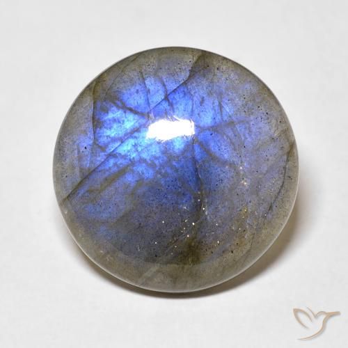 12.77 ct Round Labradorite, 17.2 mm From Madagascar, Photo A