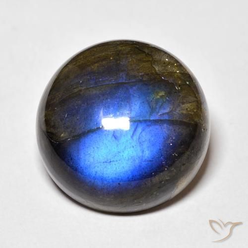 18.47 ct Round Labradorite, 17.1 mm From Madagascar, Photo A