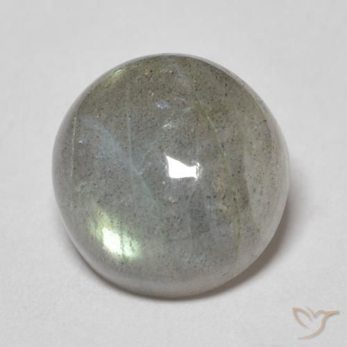 5.57 ct Multicolor Labradorite Stone, Natural Labradorite in Round Cabochon Shape for Sale